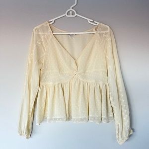 Pastel Yellow American Eagle Blouse